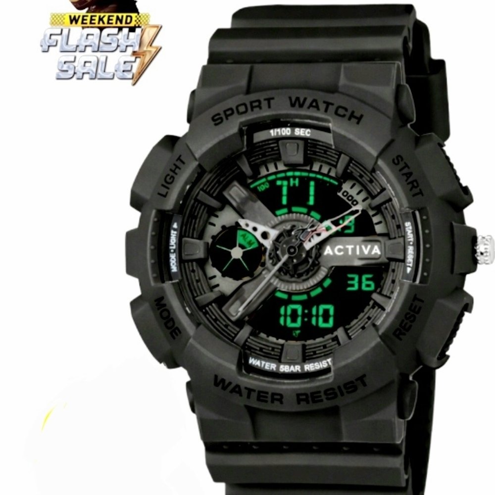 Activa Pixel X Invicta Digital Unisex Watch - 50mm, Black (ACW499-013)